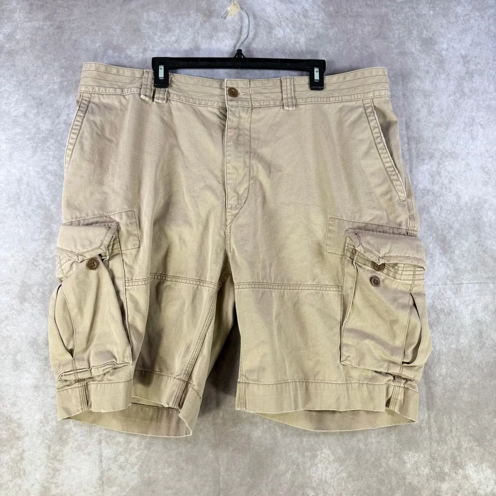 Polo Ralph Lauren Cargo Shorts Mens‎ 44T Khaki Tan Classic Chino Cotton Twill